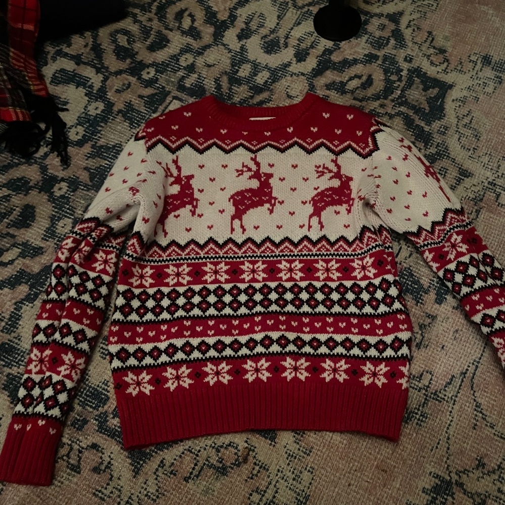 Festive Reindeer Knit Sweater charter club